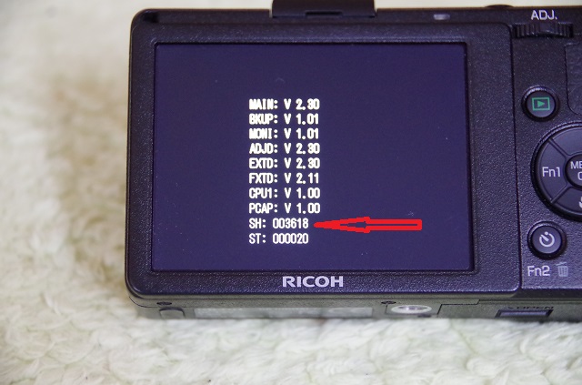 RICOH「GR digital Ⅳ」シャッター回数の確認方法 | Hitomatome.log